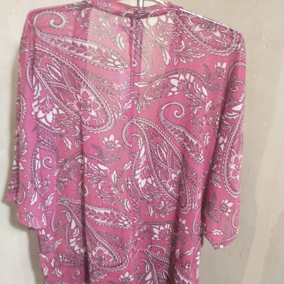Pink Paisley Sheer Cardigan - Picture 6 of 6